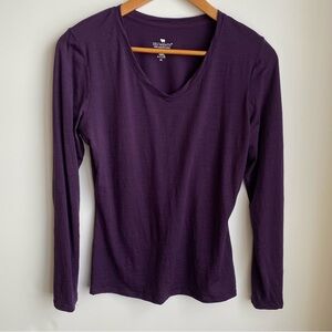 Segments 100% Merino Wool V-Neck Baselayer Lightweight Long Sleeve Medium